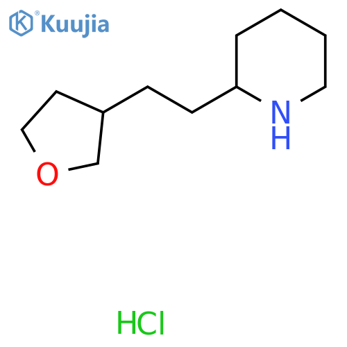2-[2-(Oxolan-3-yl)ethyl]piperidine hydrochloride structure