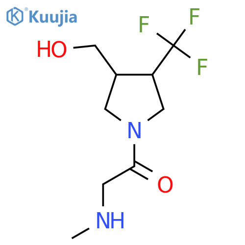 1-(3-(Hydroxymethyl)-4-(trifluoromethyl)pyrrolidin-1-yl)-2-(methylamino)ethan-1-one structure
