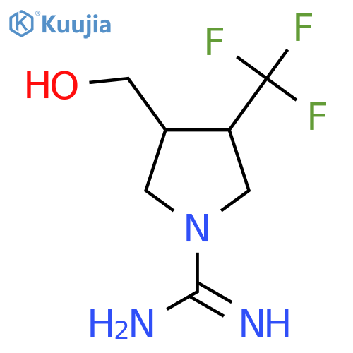 3-(Hydroxymethyl)-4-(trifluoromethyl)pyrrolidine-1-carboximidamide structure