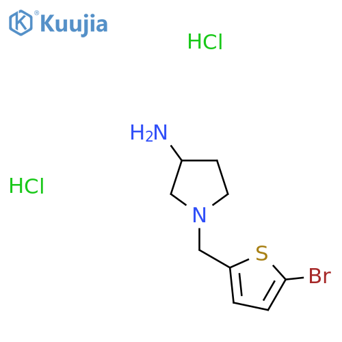 1-((5-Bromothiophen-2-yl)methyl)pyrrolidin-3-amine dihydrochloride structure