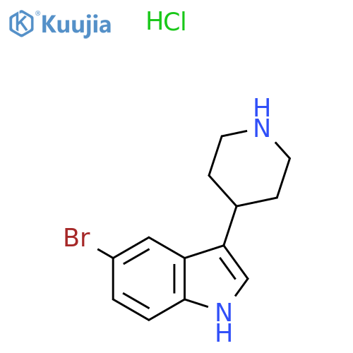 5-Bromo-3-(piperidin-4-yl)-1H-indole hydrochloride structure