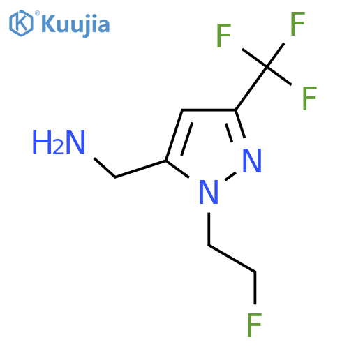 (1-(2-fluoroethyl)-3-(trifluoromethyl)-1H-pyrazol-5-yl)methanamine structure