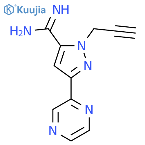 1-(Prop-2-yn-1-yl)-3-(pyrazin-2-yl)-1H-pyrazole-5-carboximidamide structure