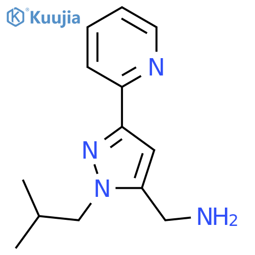 (1-isobutyl-3-(pyridin-2-yl)-1H-pyrazol-5-yl)methanamine structure