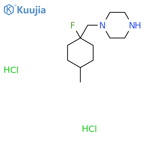 1-[(1-Fluoro-4-methylcyclohexyl)methyl]piperazine dihydrochloride structure