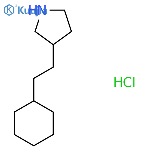 3-(2-Cyclohexylethyl)pyrrolidine hydrochloride structure