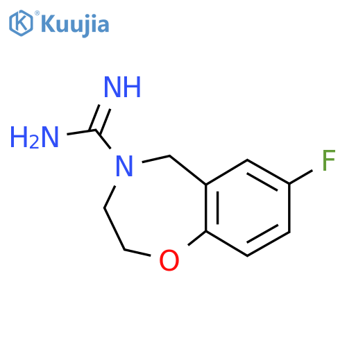7-fluoro-2,3-dihydrobenzo[f][1,4]oxazepine-4(5H)-carboximidamide structure
