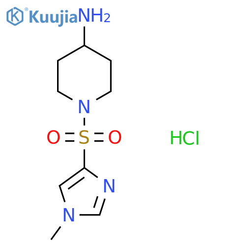 1-[(1-methyl-1H-imidazol-4-yl)sulfonyl]piperidin-4-amine hydrochloride structure