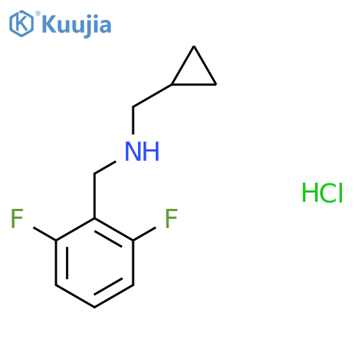 1-cyclopropyl-N-(2,6-difluorobenzyl)methanamine hydrochloride structure