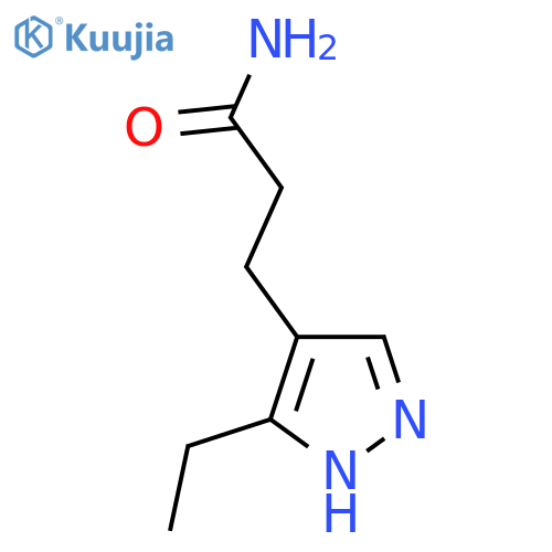 3-(3-ethyl-1H-pyrazol-4-yl)propanamide structure