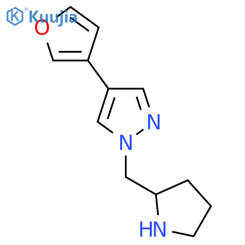 4-(furan-3-yl)-1-(pyrrolidin-2-ylmethyl)-1H-pyrazole structure