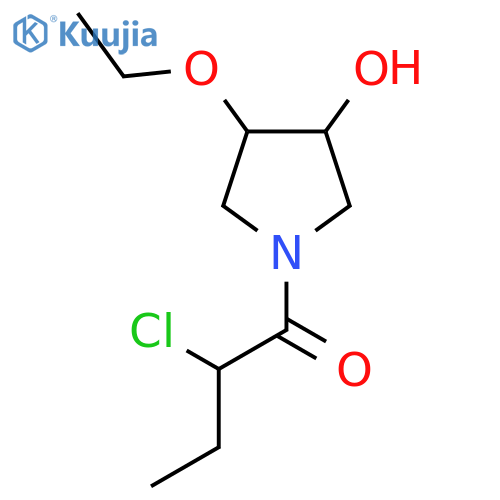 2-Chloro-1-(3-ethoxy-4-hydroxypyrrolidin-1-yl)butan-1-one structure