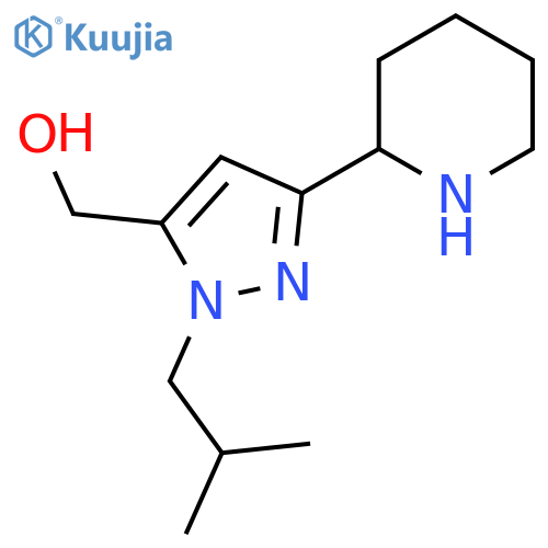 (1-isobutyl-3-(piperidin-2-yl)-1H-pyrazol-5-yl)methanol structure
