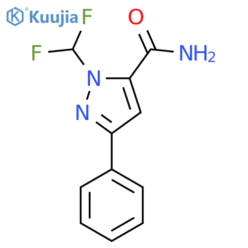 1-(difluoromethyl)-3-phenyl-1H-pyrazole-5-carboxamide structure