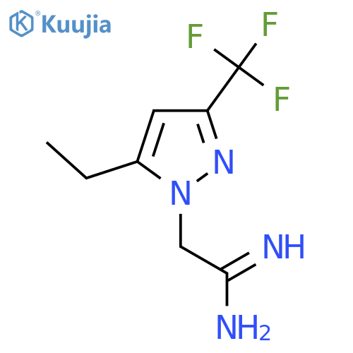 2-(5-ethyl-3-(trifluoromethyl)-1H-pyrazol-1-yl)acetimidamide structure