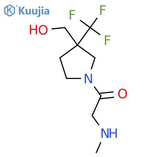 1-(3-(Hydroxymethyl)-3-(trifluoromethyl)pyrrolidin-1-yl)-2-(methylamino)ethan-1-one structure
