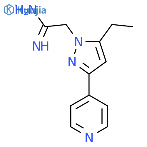 2-(5-ethyl-3-(pyridin-4-yl)-1H-pyrazol-1-yl)acetimidamide structure