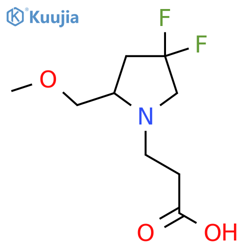 3-(4,4-Difluoro-2-(methoxymethyl)pyrrolidin-1-yl)propanoic acid structure