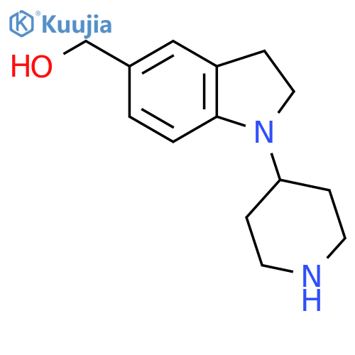 (1-(Piperidin-4-yl)indolin-5-yl)methanol structure