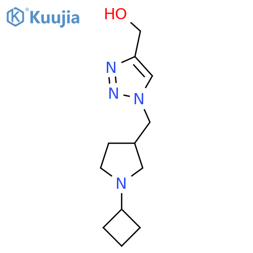 (1-((1-cyclobutylpyrrolidin-3-yl)methyl)-1H-1,2,3-triazol-4-yl)methanol structure