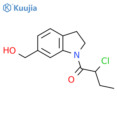 2-Chloro-1-(6-(hydroxymethyl)indolin-1-yl)butan-1-one structure