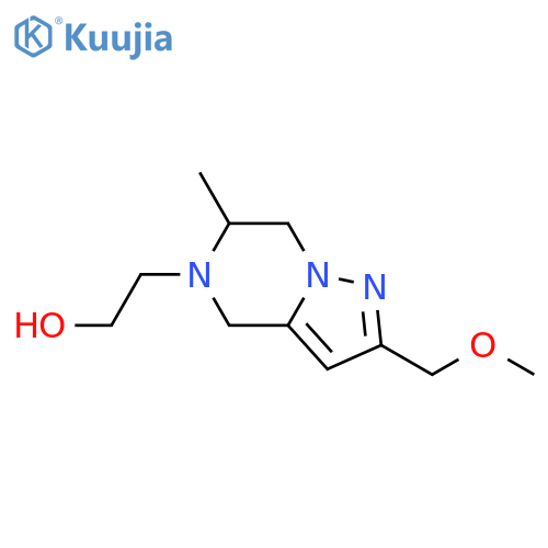 2-(2-(methoxymethyl)-6-methyl-6,7-dihydropyrazolo[1,5-a]pyrazin-5(4H)-yl)ethan-1-ol structure