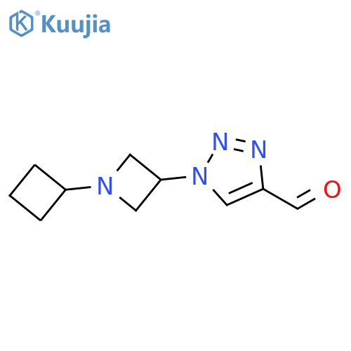 1-(1-cyclobutylazetidin-3-yl)-1H-1,2,3-triazole-4-carbaldehyde structure