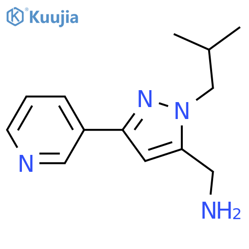 (1-isobutyl-3-(pyridin-3-yl)-1H-pyrazol-5-yl)methanamine structure