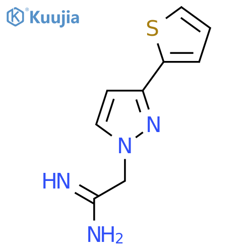 2-(3-(Thiophen-2-yl)-1H-pyrazol-1-yl)acetimidamide structure