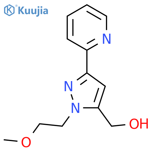 (1-(2-methoxyethyl)-3-(pyridin-2-yl)-1H-pyrazol-5-yl)methanol structure