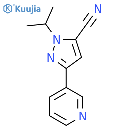 1-isopropyl-3-(pyridin-3-yl)-1H-pyrazole-5-carbonitrile structure