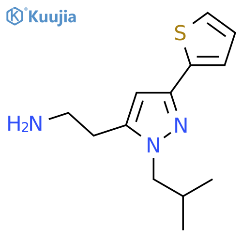 2-(1-isobutyl-3-(thiophen-2-yl)-1H-pyrazol-5-yl)ethan-1-amine structure