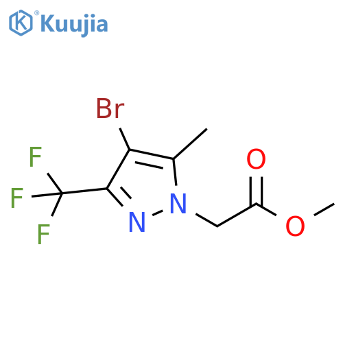 methyl 2-(4-bromo-5-methyl-3-(trifluoromethyl)-1H-pyrazol-1-yl)acetate structure