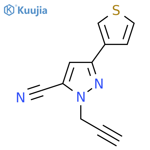 1-(Prop-2-yn-1-yl)-3-(thiophen-3-yl)-1H-pyrazole-5-carbonitrile structure
