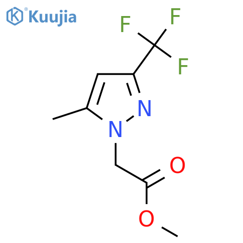 methyl 2-(5-methyl-3-(trifluoromethyl)-1H-pyrazol-1-yl)acetate structure