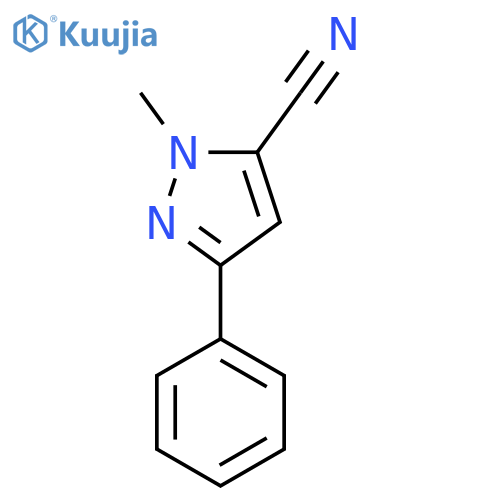 1-methyl-3-phenyl-1H-pyrazole-5-carbonitrile structure