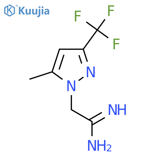 2-(5-methyl-3-(trifluoromethyl)-1H-pyrazol-1-yl)acetimidamide structure