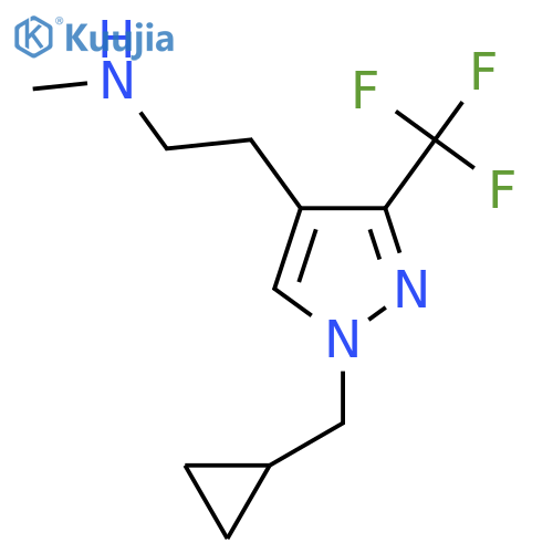 2-(1-(cyclopropylmethyl)-3-(trifluoromethyl)-1H-pyrazol-4-yl)-N-methylethan-1-amine structure