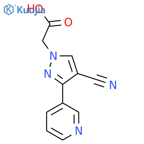 2-(4-cyano-3-(pyridin-3-yl)-1H-pyrazol-1-yl)acetic acid structure