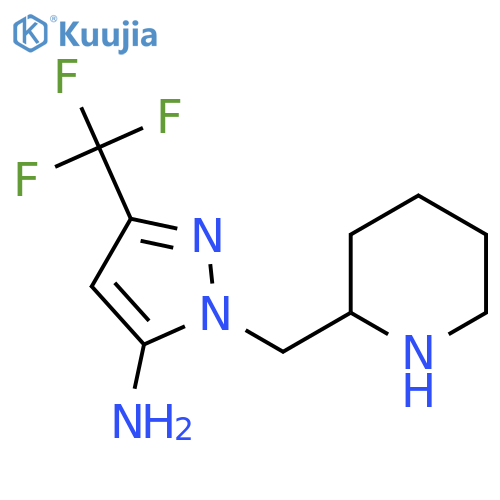1-(Piperidin-2-ylmethyl)-3-(trifluoromethyl)-1H-pyrazol-5-amine structure