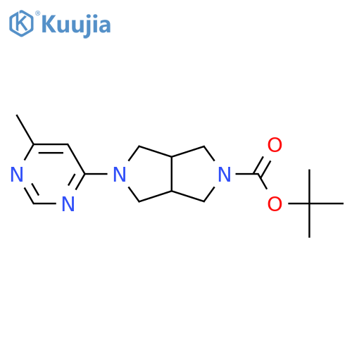 tert-butyl 5-(6-methylpyrimidin-4-yl)-octahydropyrrolo[3,4-c]pyrrole-2-carboxylate structure