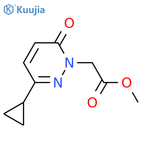 methyl 2-(3-cyclopropyl-6-oxopyridazin-1(6H)-yl)acetate structure