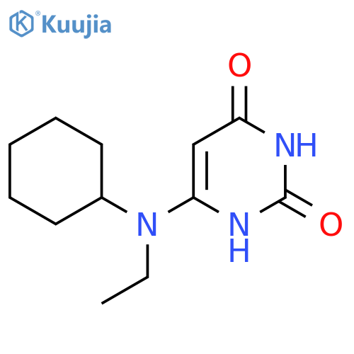 6-(cyclohexyl(ethyl)amino)pyrimidine-2,4(1H,3H)-dione structure