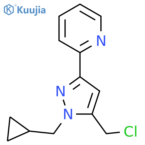2-(5-(chloromethyl)-1-(cyclopropylmethyl)-1H-pyrazol-3-yl)pyridine structure