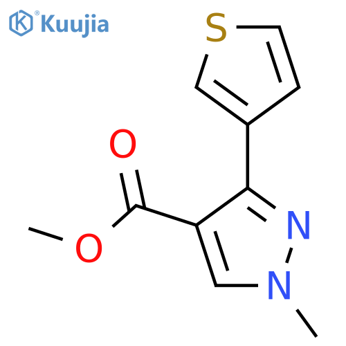 methyl 1-methyl-3-(thiophen-3-yl)-1H-pyrazole-4-carboxylate structure