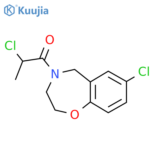 2-Chloro-1-(7-chloro-2,3,4,5-tetrahydro-1,4-benzoxazepin-4-yl)propan-1-one structure