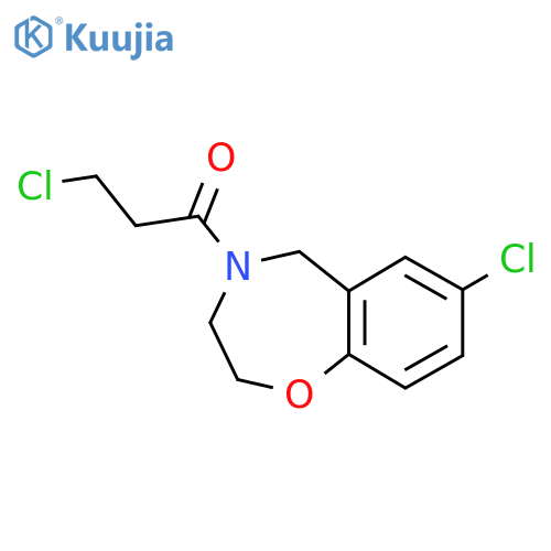 3-Chloro-1-(7-chloro-2,3,4,5-tetrahydro-1,4-benzoxazepin-4-yl)propan-1-one structure