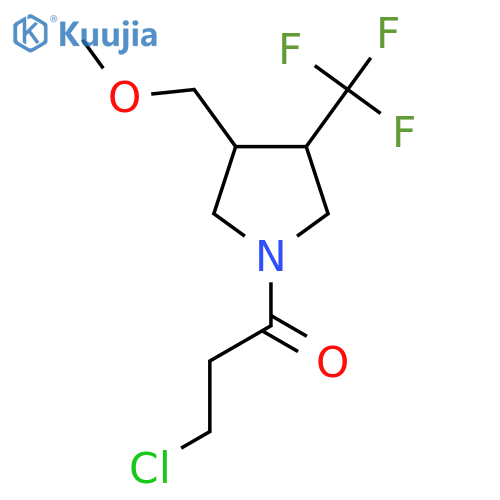 3-Chloro-1-[3-(methoxymethyl)-4-(trifluoromethyl)pyrrolidin-1-yl]propan-1-one structure
