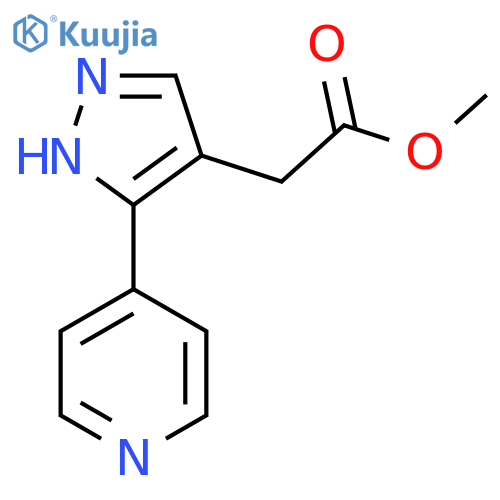 methyl 2-(3-(pyridin-4-yl)-1H-pyrazol-4-yl)acetate structure
