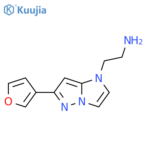 2-(6-(furan-3-yl)-1H-imidazo[1,2-b]pyrazol-1-yl)ethan-1-amine structure
